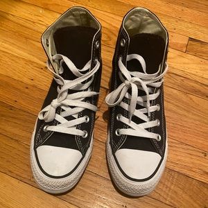 Black high top converse